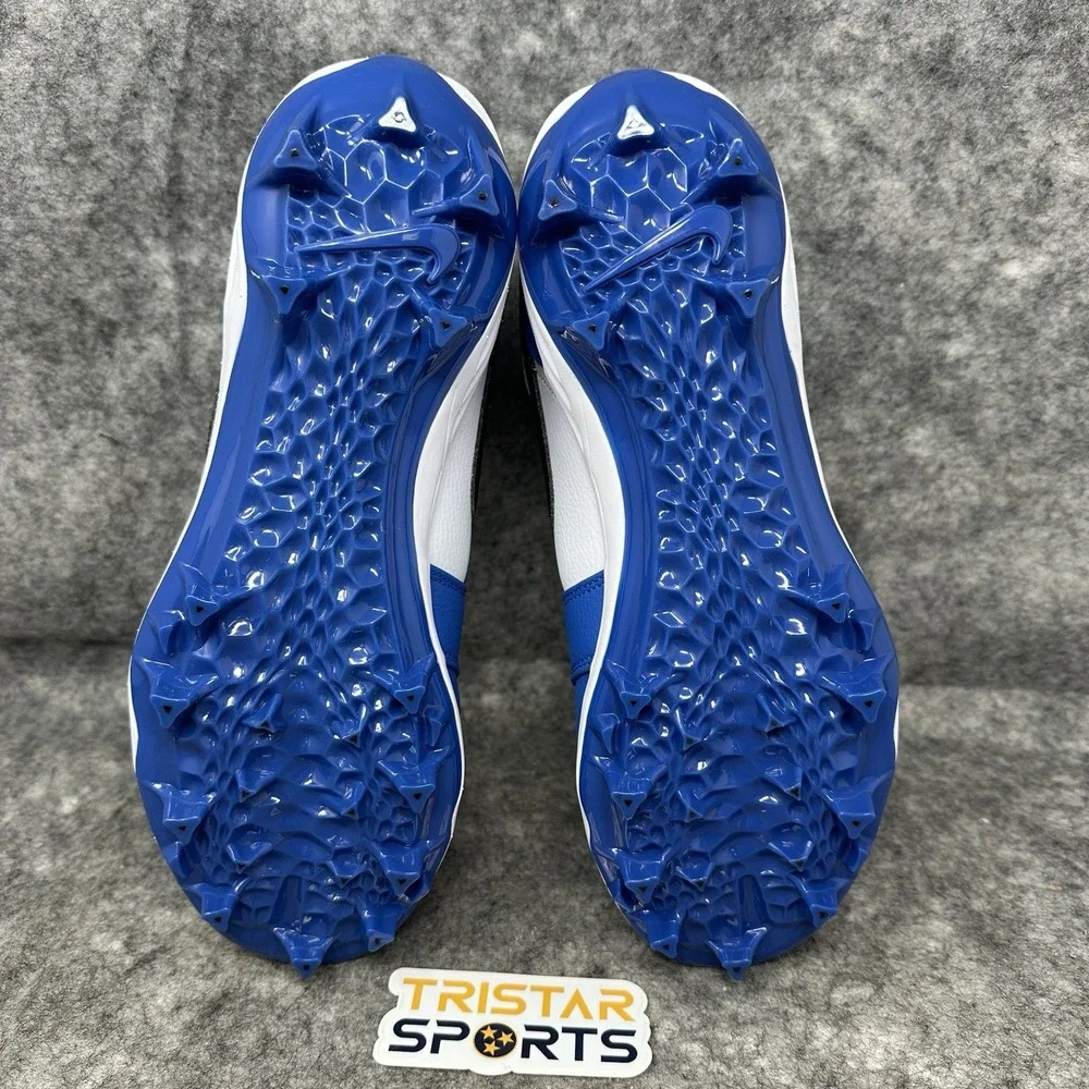 Jordan 1 Mid TD Football Cleats Mens Size 10 Royal Blue White Black FJ6805-104